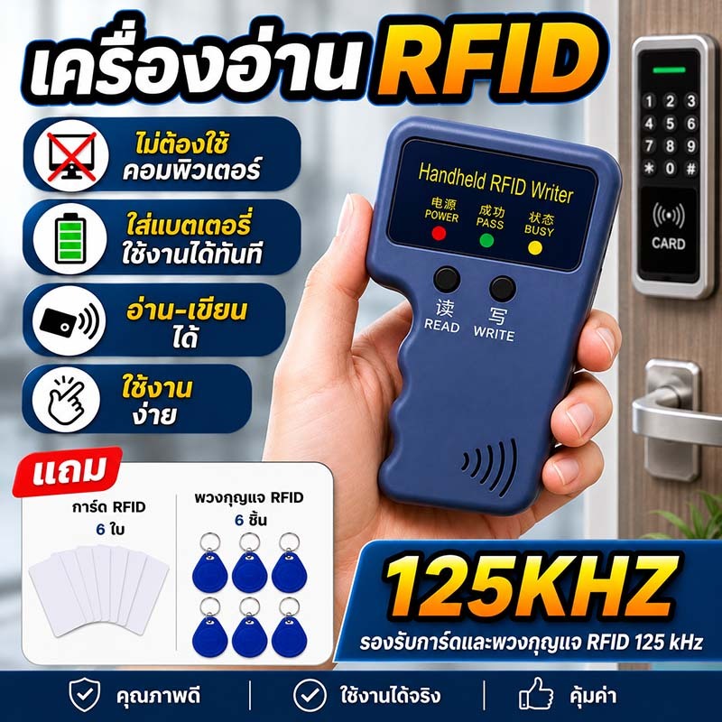 [ในสต็อก] เครื่องอ่านบัตร Rfid เครื่องถ่ายเอกสาร Rfid เครื่องอ่านบัตร 125KH ใหม่คัดลอก/อ่าน/เขียนคีย์การ์ด ID