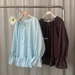 (พรีออเดอร์ 7 วัน) Alice blouse | stripe เสื้อแขนยาว ข้อมือจั๊ม