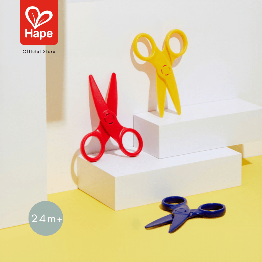 Hape - Kid's Scissors Yellow مقص أطفال باللون الأصفر 24M+ صورة 4