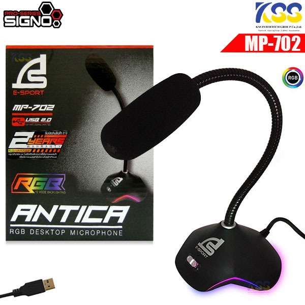 SIGNO MP-702 รุ่น ANTICA ไฟ RGB ไมค์โครโฟน