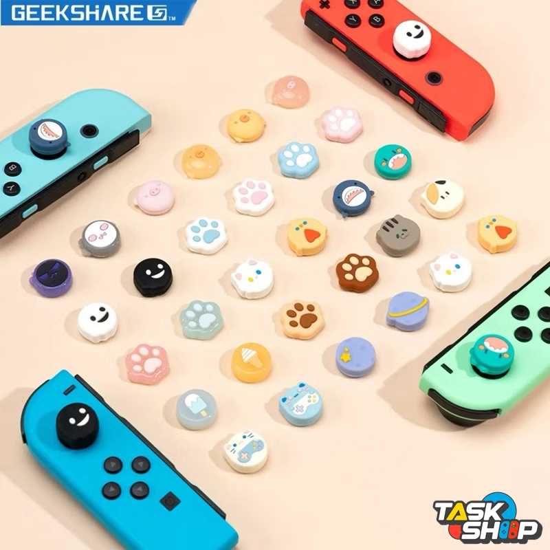ส่งทันที⚡️GeekShare 🎮Thumb Grip Caps For Nintendo Switch OLED/V.1/V.2/Lite ลายน่ารัก 44 แบบ set 4 pcs.