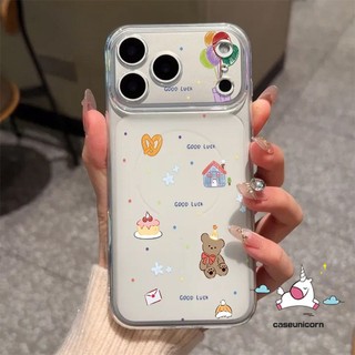 เหมาะสำหรับ IPhone 17 XR XS MAX 15 Plus 13 12 11 16 15 14 Pro Max X การ์ตูนหมีน้อยเรียบง่ายป้องกันการตกทนต่อสิ่งสกปรก
