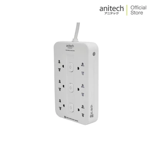 Anitech ปลั๊กไฟ 6 ช่อง รุ่น H536-WH สายยาว 3 เมตร กำลังไฟ 2200W