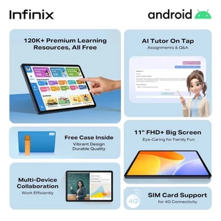 Infinix XPAD 30E (4/128) รับประกันศูนย์ 12 เดือน [ หน้าจอ 11 นิ้ว แบต7000mAh ]