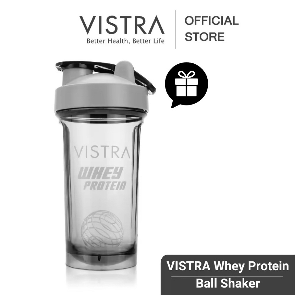 VISTRA Whey Protein Ball Shaker แก้วเชค วิสทร้า เวย์ โปรตีน ไอโซเลท พลัส กาบา บีซีเอเอ