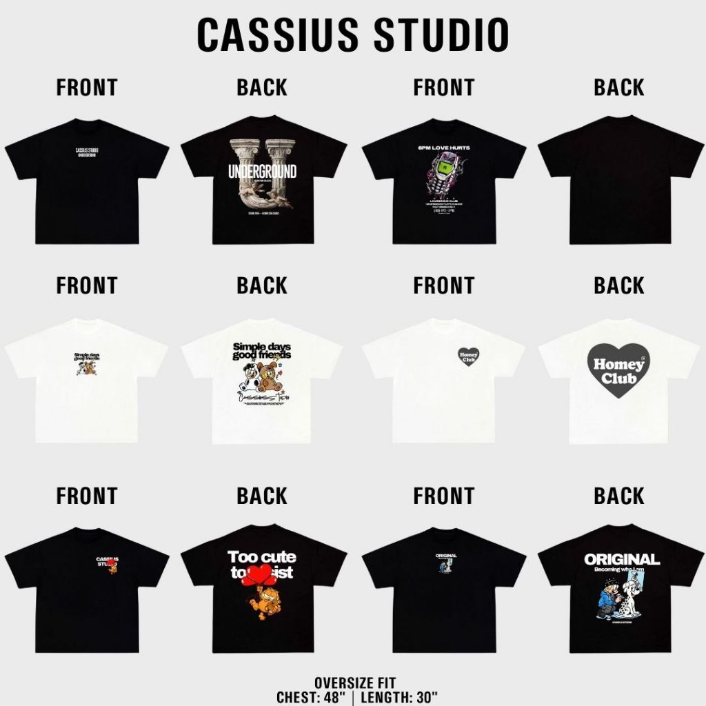 CASSIUS STUDIO | เสื้อยืดโอเวอร์ไซส์ลายกราฟิก - สตรีทคอลเลกชันใหม่ล่าสุด 2026