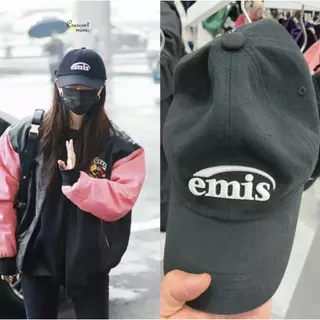 NEW LOGO EMIS CAP(RENEWAL)-BLACKแท้ พร้อมส่ง หมวกเบสบอล สไตล์คู่รัก