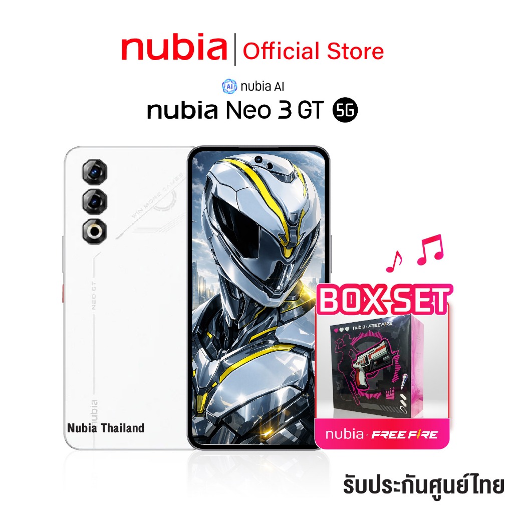Boxset Nubia Neo 3 GT 5G (12+256GB) White Hailstone