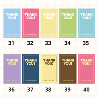 🔥สติกเกอร์กันน้ำ 100%💦 ชุด ขอบคุณ Thank Youขนาด 3.5x6 cm ได้ 55 ดวง