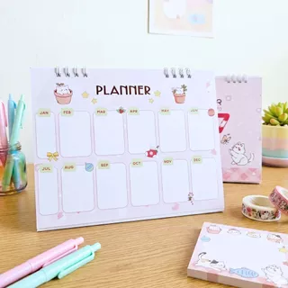 Calendar 2027 / ปฏิทินตั้งโต๊ะ 2570 ลาย Cat น้องแมว ขนาด 6x8 นิ้ว แนวนอน ( มีวันหยุดไทย,วันพระ )