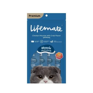 (1แพค/4ซอง)ขนมแมวเลีย Lifemate ขนาด12กรัม x4