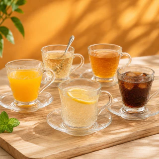 แก้วน้ำใสมีหูจับ แก้วกาแฟทนความร้อน แก้วใสเข้าไมโครเวฟได้ ดีไซน์เก๋ไม่ซ้ำใคร สำหรับชาร้อน กาแฟนม สวยหรู สต็อกไทย