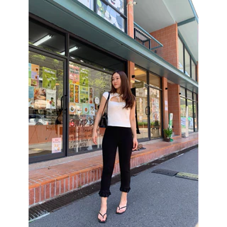 Charlotte Irony | Ruffle Legging Capri Pants มาใหม่!แบบยาวปลายระบาย