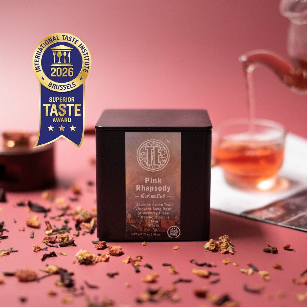 PINK RHAPSODY (Green tea base) ชาเบลนด์หอมกุหลาบที่ขายดีที่สุด ชนะรางวัล SUPERIOR TASTE AWARD🏆  แบรนด์ ที่