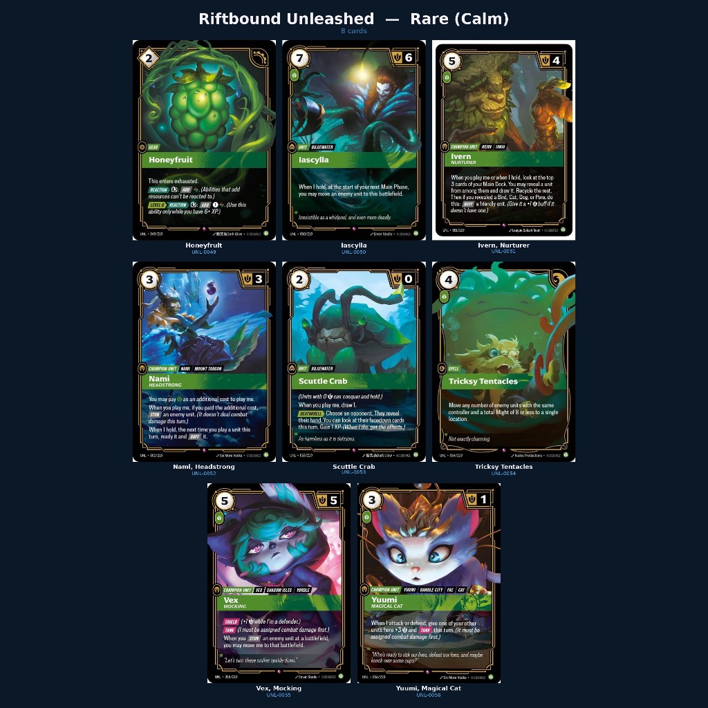 Riftbound : Unleashed Rare single card (Calm)