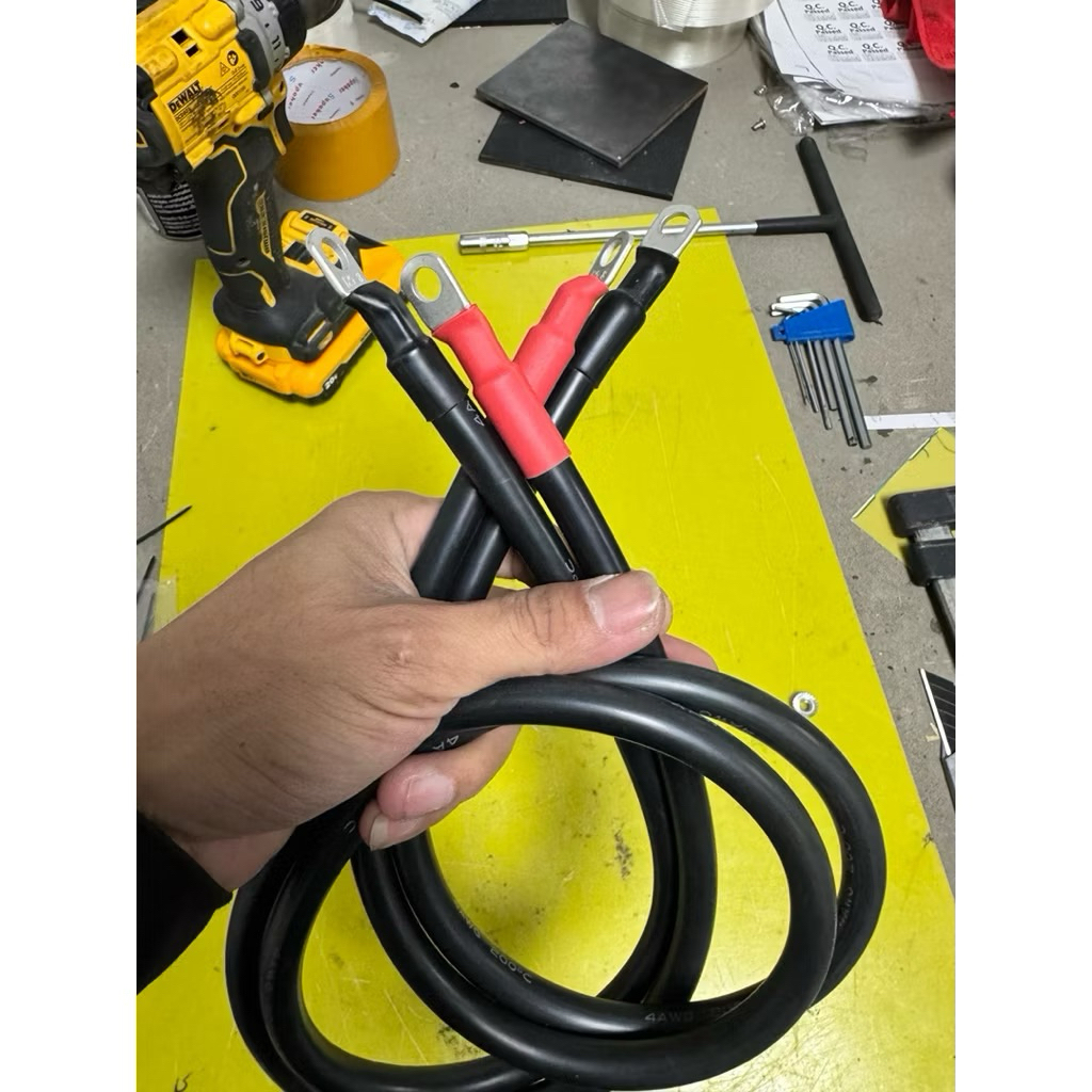สายไฟซิลิโคน 10AWG ทนกระแส50A ราคาต่อ1คู่ ดำแดง