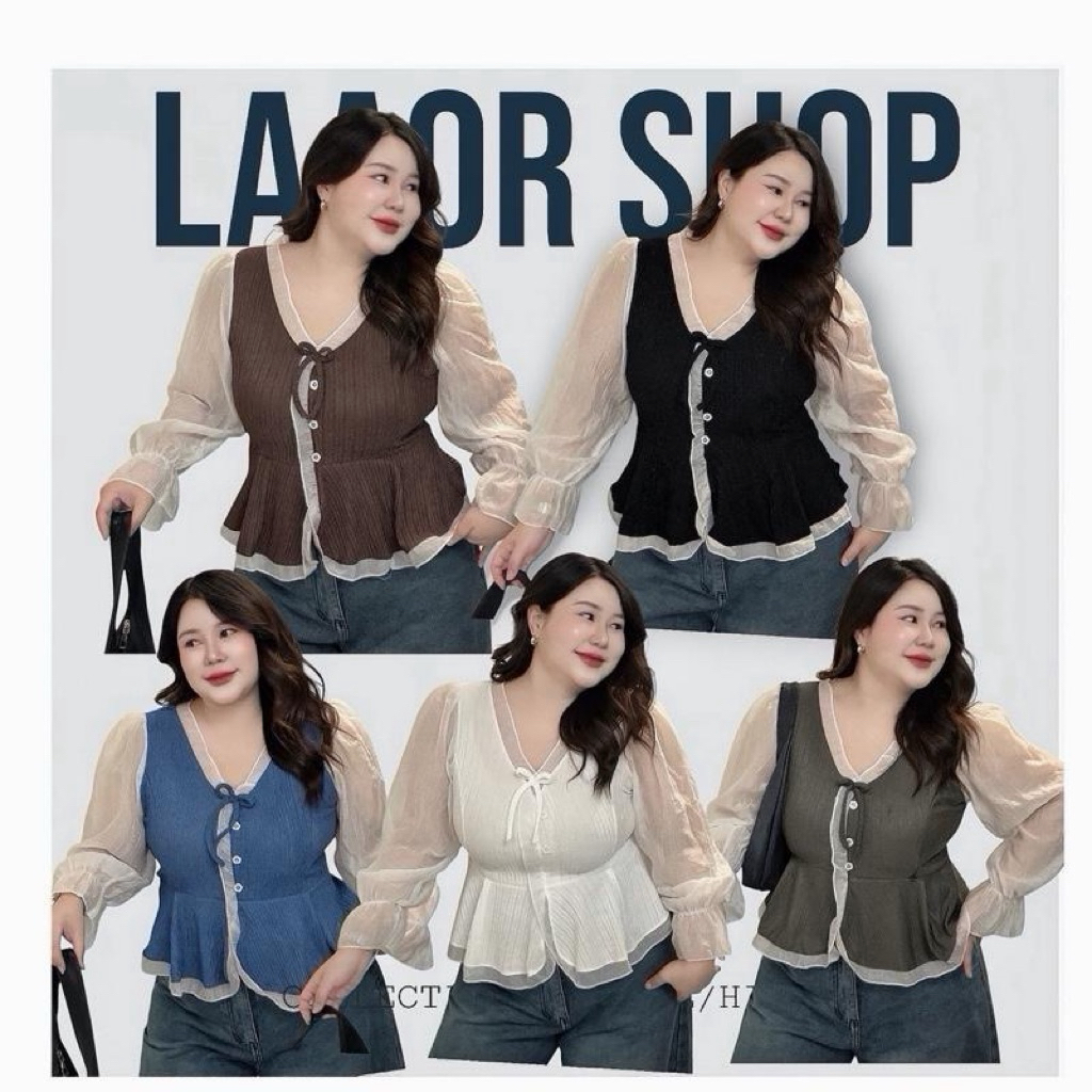 LA-107 เสื้อแขนยาวพอง สวยต้องลองเอฟ