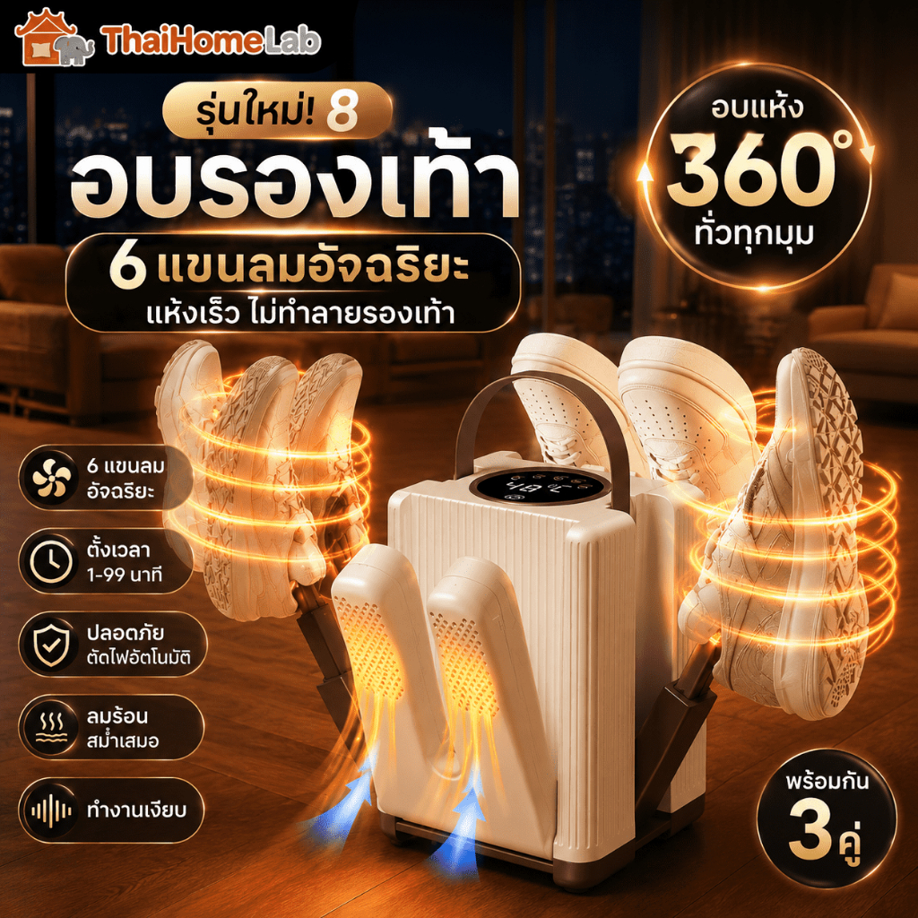 เครื่องเป่ารองเท้า 360° เครื่องเป่ารองเท้า เครื่องอบรองเท้า UV เครื่องอบรองเท้า ฆ่าเชื้อ ดับกลิ่น กําจัดกลิ่น ลดความชื้น