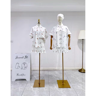 Sawat bt " Rabbit set " กับ ”Florence pleated set“ ตัวเสื้อoversize ปกหูกระต่าย