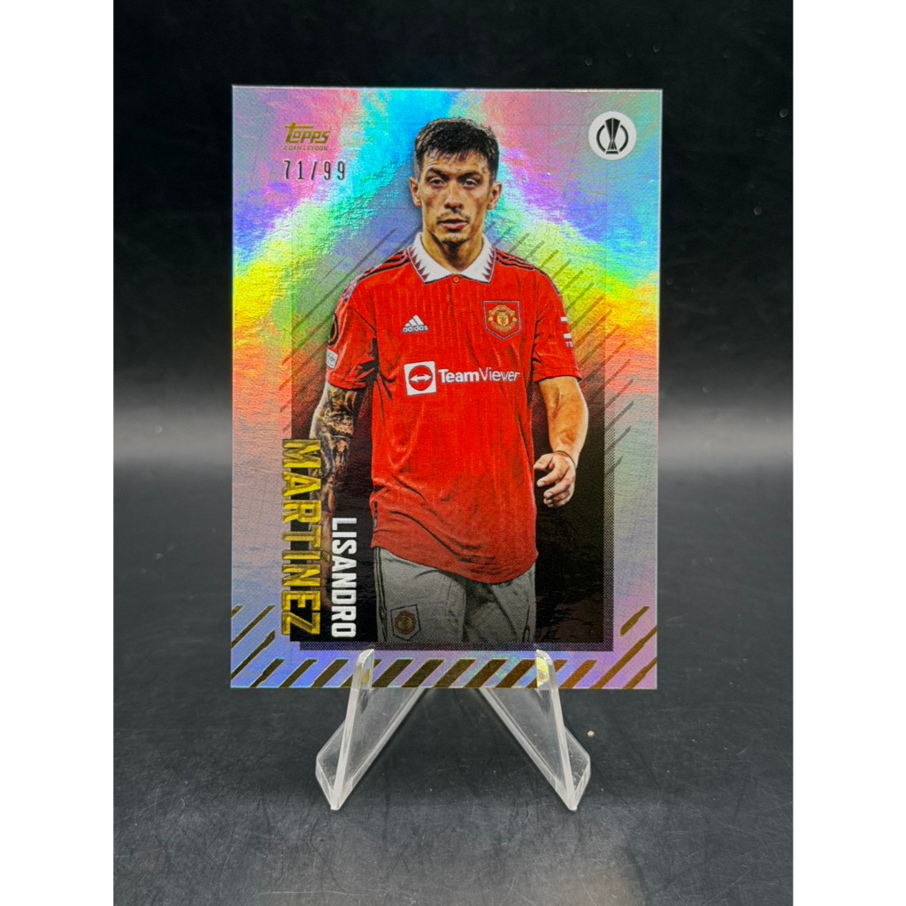 Lisandro Martínez 2022-23 Topps UEFA Club Competitions Foil Parallel 71/99 (การ์ดรันต่ำ ตัวแรร์ยอดนิ