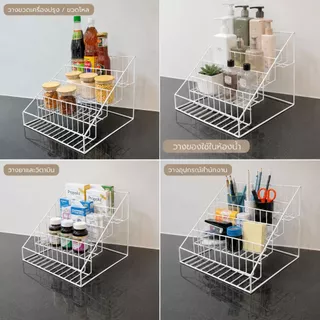 [Tiny Decor] ชั้นวางของ ชั้นวางโชว์สินค้าขั้นบันได 4 ชั้น วางขนม ขวดเครื่องปรุง วางกระถางแคคตัส