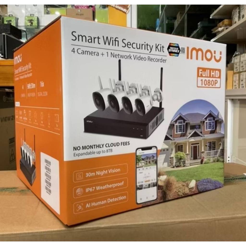 IMOU Smart Wifi Kit NVR 8CH + Bullet 2C 4 ตัว IMOU NVR1108HS-W-S2/4 บันทึกภาพต่อเนื่องผ่าน NVR