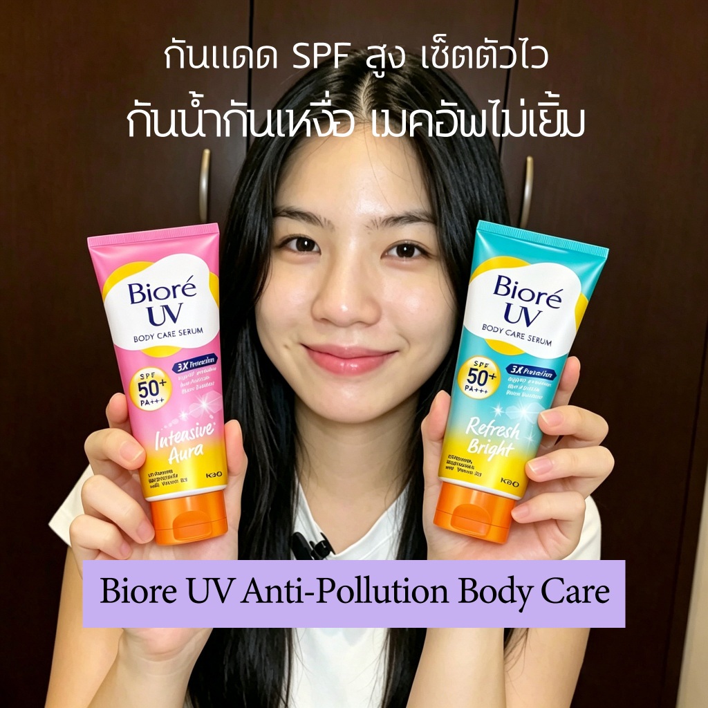 Biore บิโอเร ยูวี บอดี้แคร์ เซรั่ม ครีมกันแดด ขนาด 150 ml เลือกสูตรได้