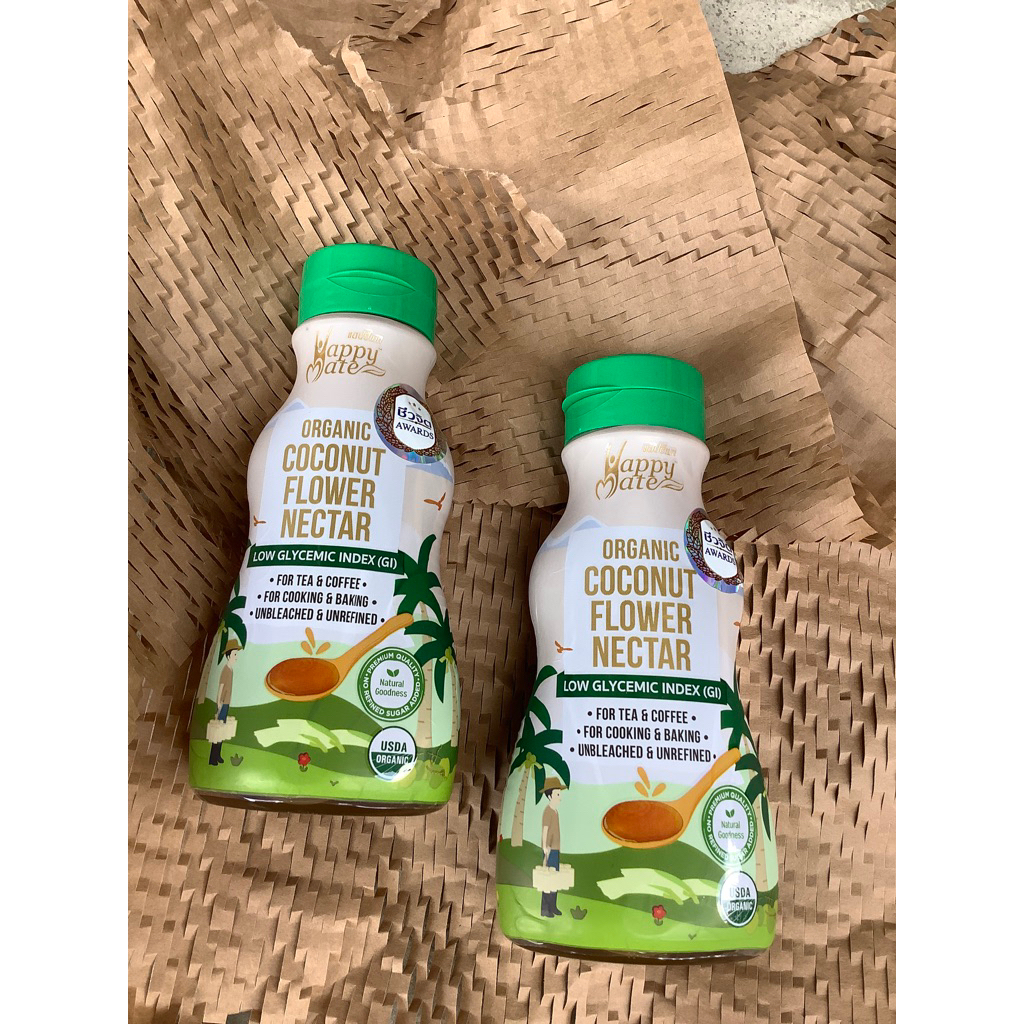 ส่งด่วน🇹🇭 Vegan น้ำตาลมะพร้าว มะพร้าวออแกนิค ไซรัปแม่ชม  ไซรัปมะพร้าว ดอกมะพร้าว ไซรัปใส่มัชชะ ไซรัปใส่กาแฟ happymate
