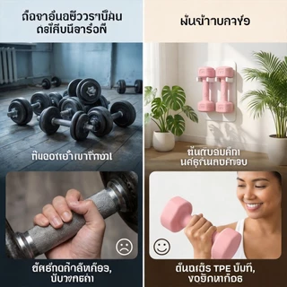 LuminaFLex ดัมเบล 2 ชิ้น สำหรับผู้หญิง 1KG/2KG/3KG เครื่องออกกำลังกาย สำหรับฟิตเนส โฮมยิม