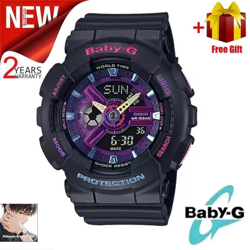 Casio Baby-G นาฬิกาผู้หญิง สายเรซิน รุ่น BA-110PD,BA-110PS (BA-110PD-2A,BA-110PD-4A,BA-110PS-7A)