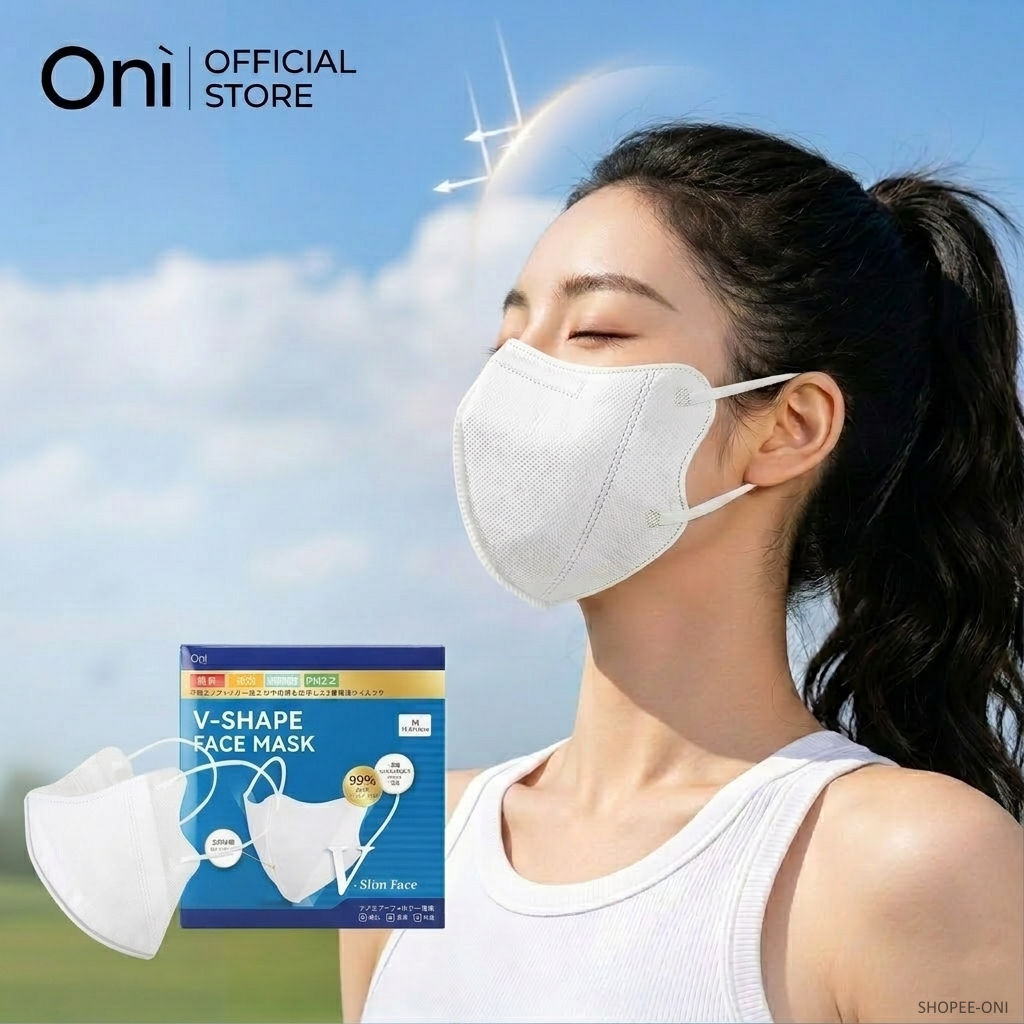 Oni V-Shape Face Mask 3D Fit Mask Adult 30 Pcs.