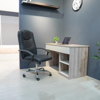 SMART OFFICE เก้าอี้ผู้บริหาร หนัง รุ่นมูล่า สีดำ [ไม่รวมประกอบ] |AB|
