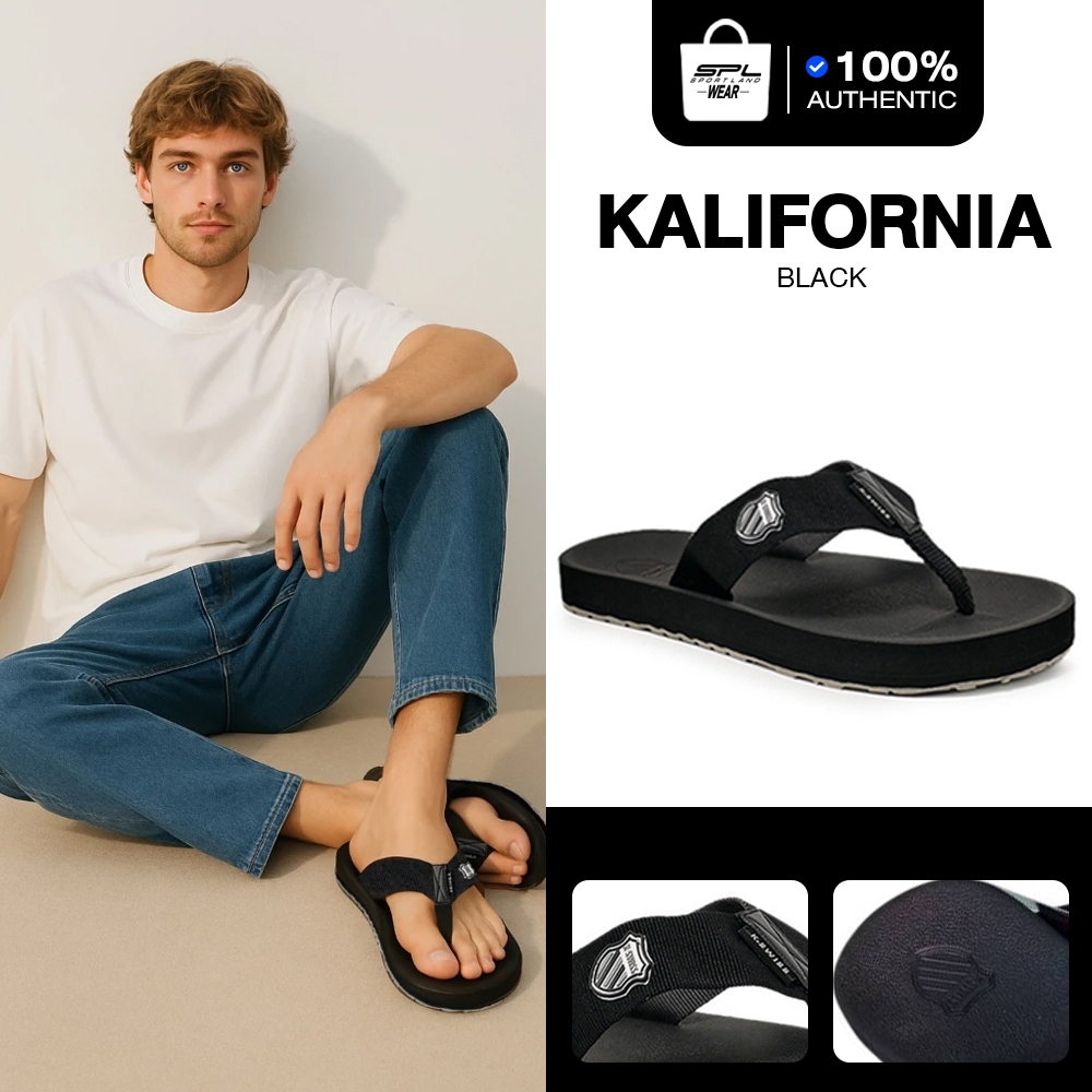 K-Swiss รองเท้าแตะ รองเท้าแฟชั่น UX Kalifornia KSW26TH01WHS BKGY