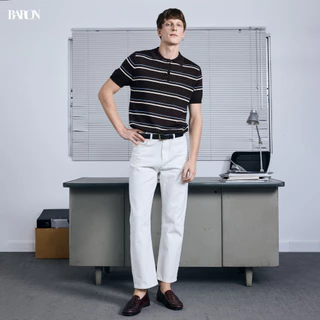 BARON “DECLAN” Knit Polo เสื้อโปโลผ้า Knit ลายขวางสไตล์ Old Money
