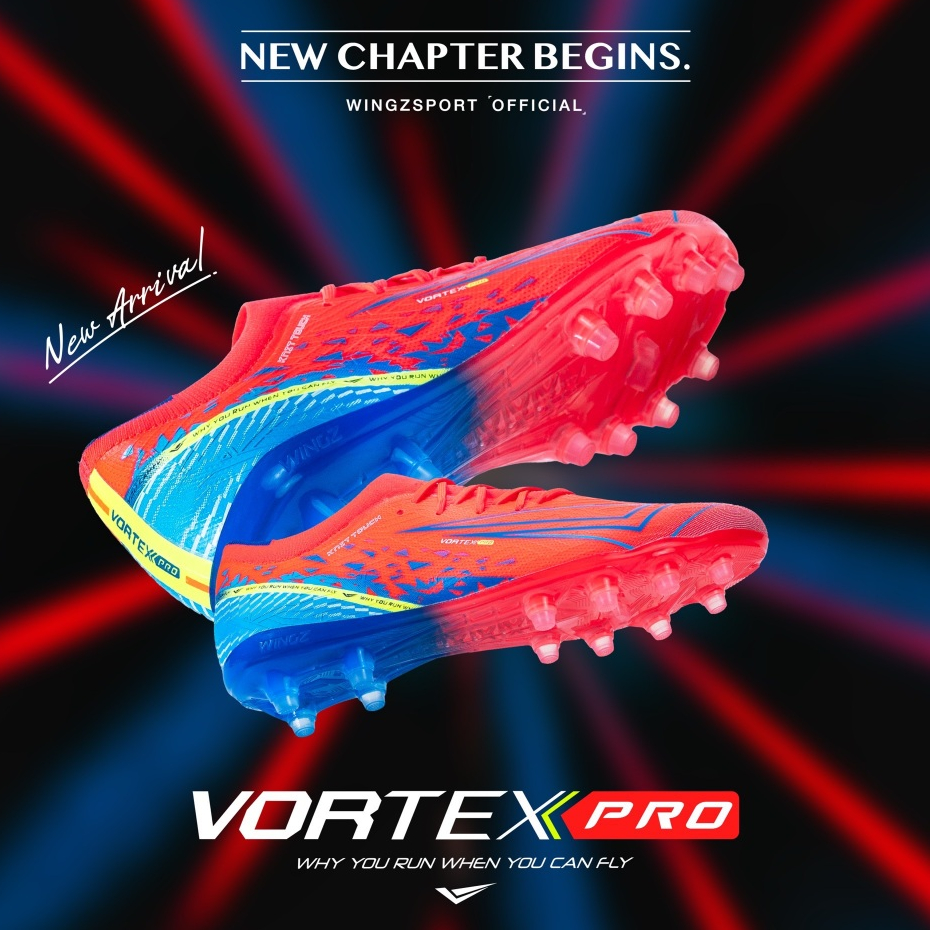 พร้อมส่ง! รองเท้าสตั๊ด WINGZ VORTEX PRO NEON-PINK รองเท้าฟุตบอล น้ำหนักเบา เล่นได้ทั้งสนามหญ้าจริงเเละสนามหญ้าเทียม