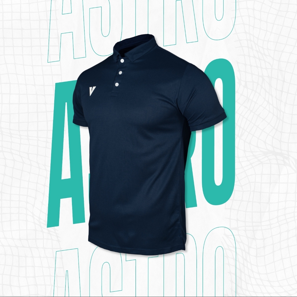 VOLT ASTRO ACADEMY NAVY เสื้อโปโล สีกรม สปอร์ต น้ำหนักเบา ระบายอากาศได้ดี
