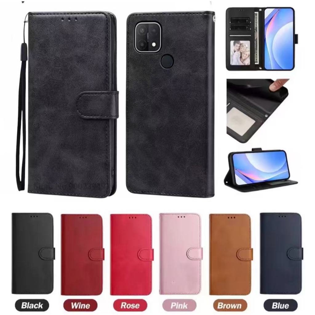 เคสฝาพับหนัง ล็อคได้ สำหรับ OPPO A15 A15S A16K เคสกันกระแทกฝาพับ พร้อมช่องใส่บัตร