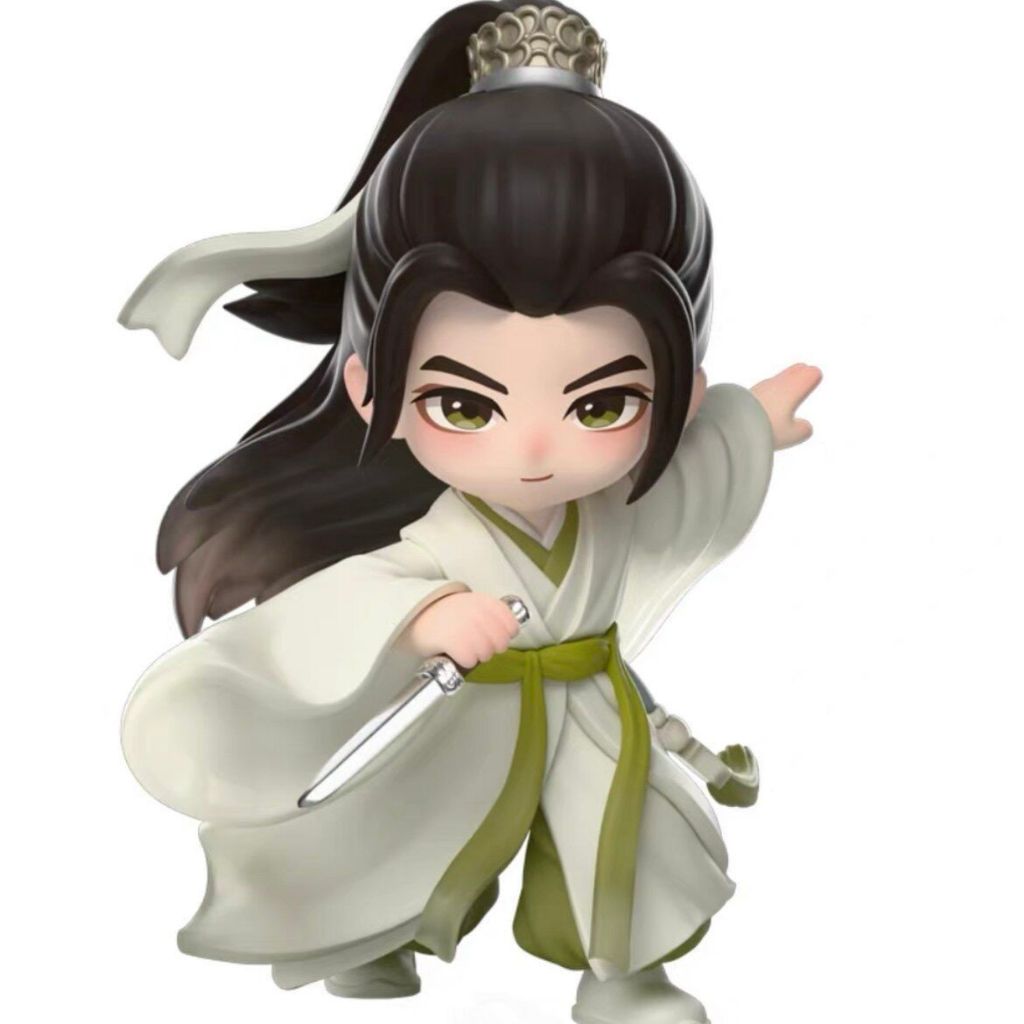 ฟิกเกอร์หยางหยางจากเรื่อง นักพรตจอมเวทผู้พิชิตสวรรค์ รุ่นหานลี่ชุดดำ ชุดขาว ของสะสม