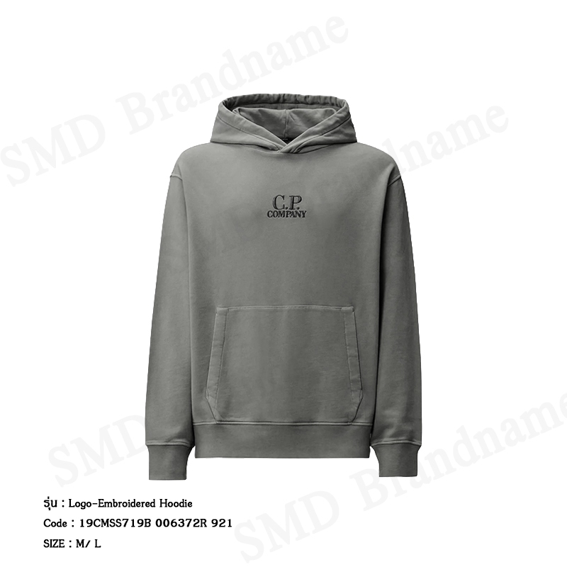 C.P. Company เสื้อสเวตเตอร์ผู้ชาย รุ่น Logo-Embroidered Hoodie Code: 19CMSS719B 006372R 921