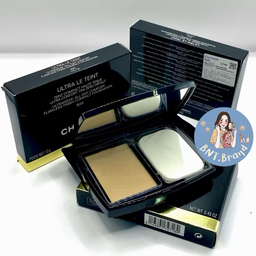 พร้อมส่ง CHANEL ULTRA LE TEINT COMPACT TENUE COMPACT (แป้งอัดแข็ง)(แท้ ป้ายคิง/ป้ายไทย)