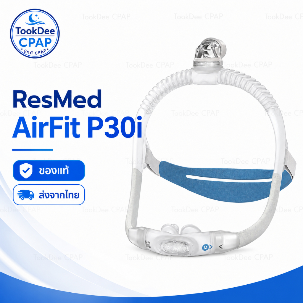 [ของแท้] ResMed AirFit P30i หน้ากาก CPAP แบบหมอนรองจมูก Nasal Pillow Mask พร้อมส่งจากไทย