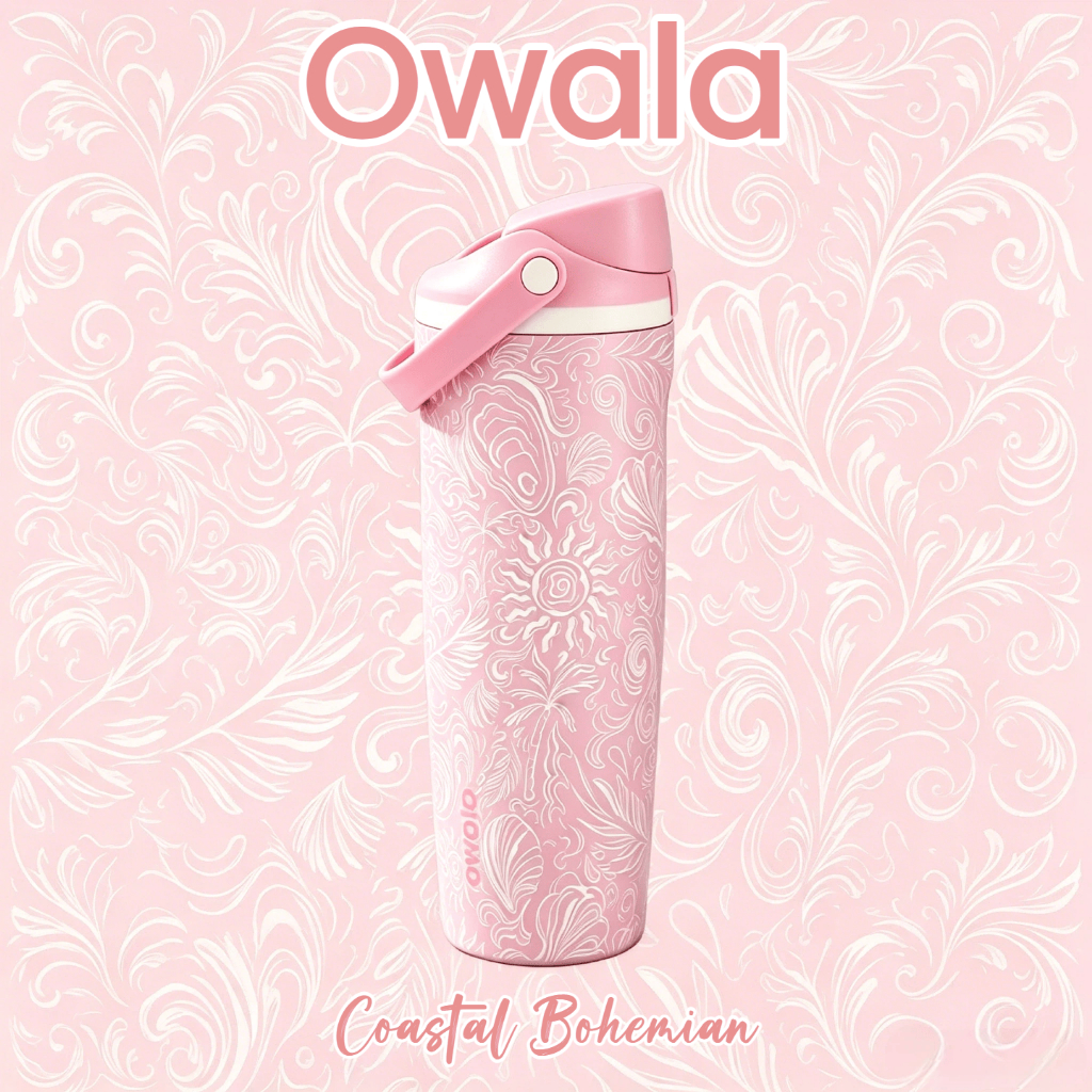 Owala FreeSip Sway Birthday Bash - Coastal Bohemian 30oz(887ml) แก้วสแตนเลสเก็บร้อนเย็น ขวัญวันเกิดเธอ พร้อมส่ง