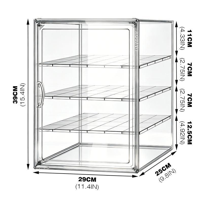 Large size Transparent storage box Multifunctional dustproof acrylic box 29*25*39cm 33*33*45cm