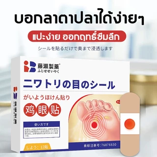 แผ่นแปะตาตุ่มไก่ ฟื้นฟูเร็ว เจ็บน้อย ใช้ง่าย ซึมลึกถึงแกน 12 แผ่น/กล่อง นำเข้าจากญี่ปุ่น