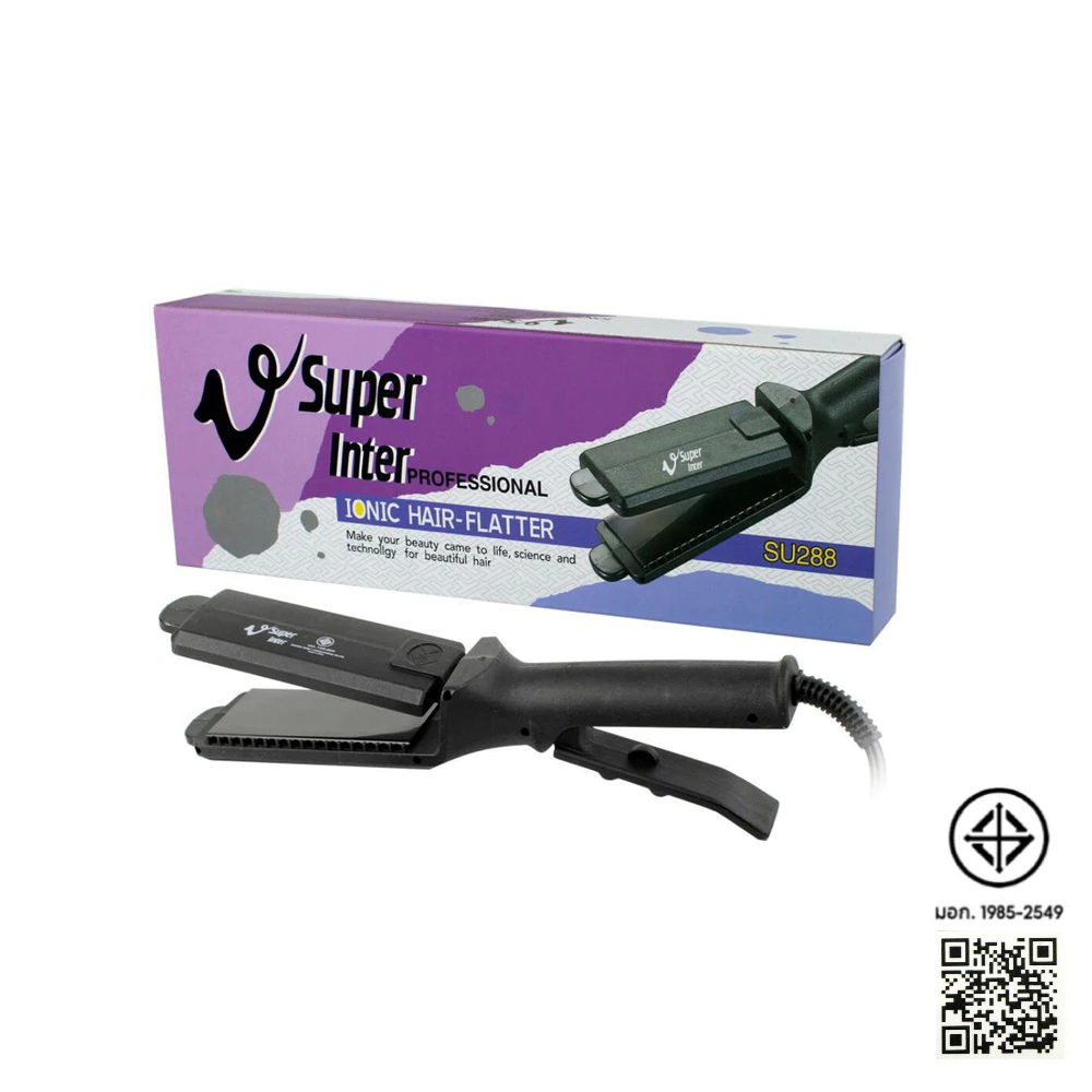 SUPER  V  INTER เครื่องหนีบผม SU 288 รับประกันสินค้า 1 ปี SU288 แบบมีหวี