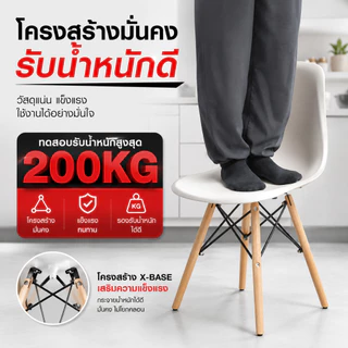 LP เก้าอี้ทํางาน เก้าอี้มินิมอล สวยทันสมัย ขาไม้สีบีช ติดตั้งง่ายและเหมาะสำหรับหลายโอกา Dining chair