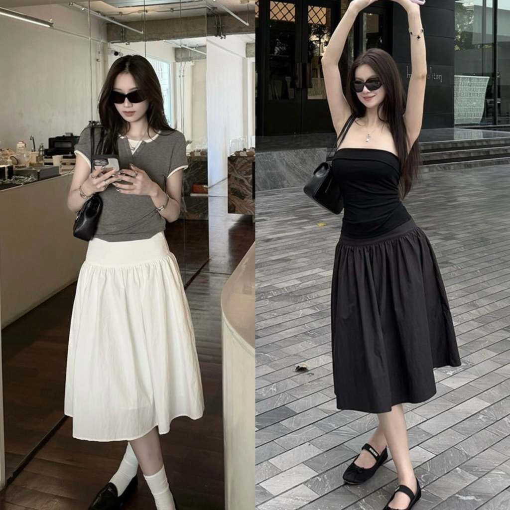 พร้อมส่ง 9854# กระโปรง งานซิปข้าง มีซับใน เนื้อผ้าดี งานสวย TAG:WG.WE