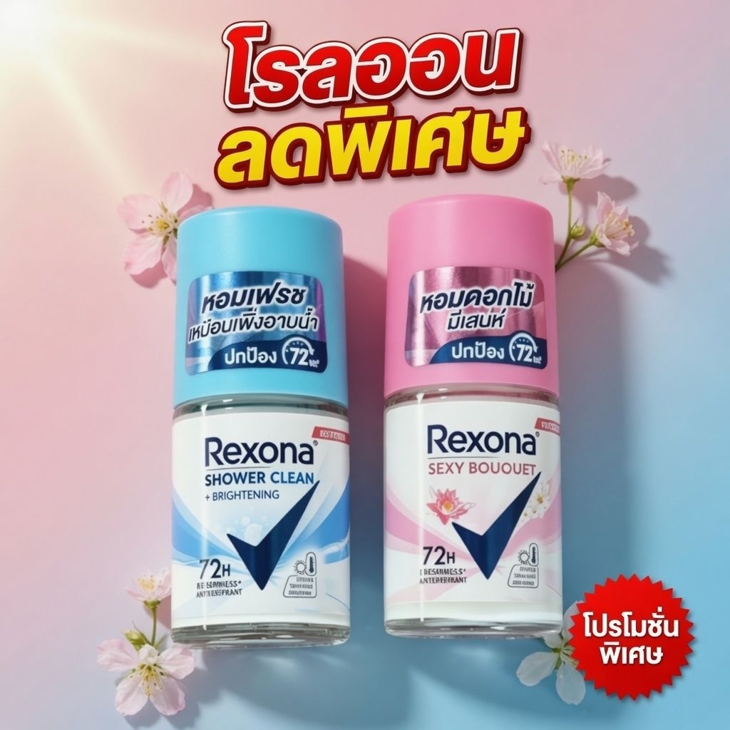 โรลออนเรโซนา 25 มล. (ขวดแก้ว) มี 2 สูตร