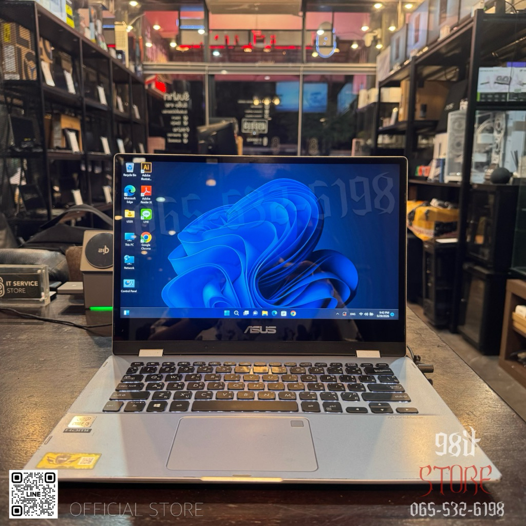💻 NOTEBOOK Asus VivoBook Flip 14 TP412FA-EC491T 💻 จอสัมผัส แรม 8 วินโดแท้