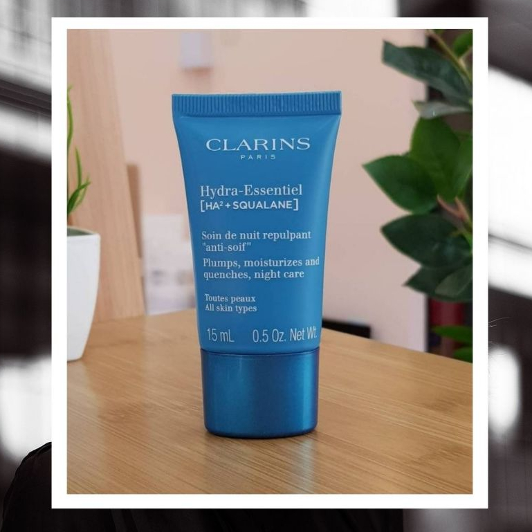 ของแท้ ฉลากไทย เคาน์เตอร์แบรนด์ CLARINS Hydra-Essentiel  Plumps Moisturize Night Cream Care 15ml ไนท์ครีม ครีมบำรุง
